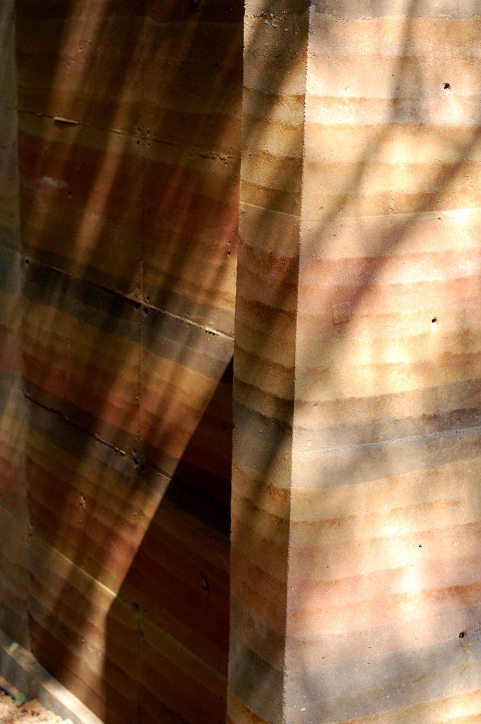 Pigmented Rammed Earth Wall